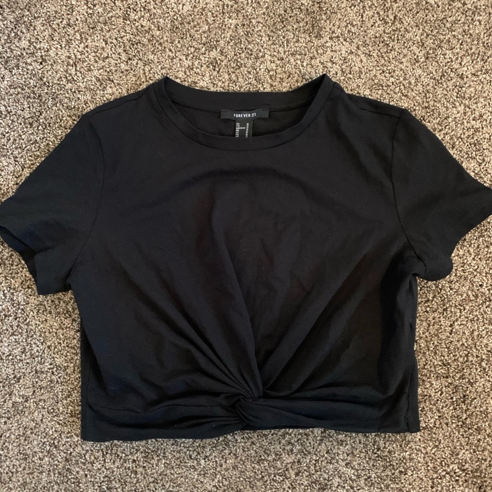 Black crop top